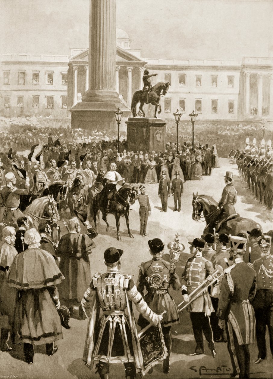 El fin de la Guerra de Crimea: La proclamación de la paz en Charing Cross, abril de 1856, de 