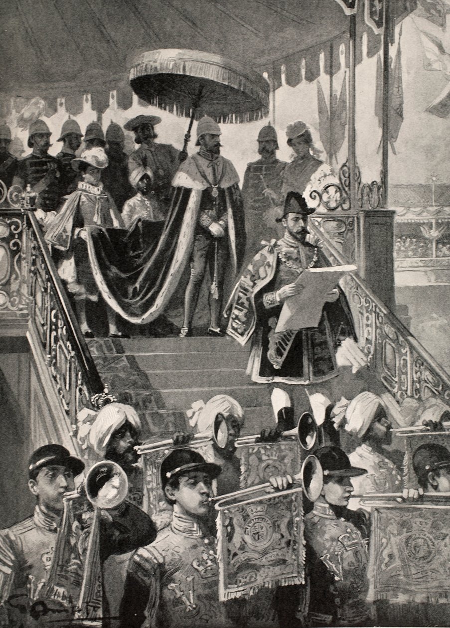 La Primera Proclamación del Título Imperial Indio de la Corona Británica en Delhi, Día de Año Nuevo, 1877, de 