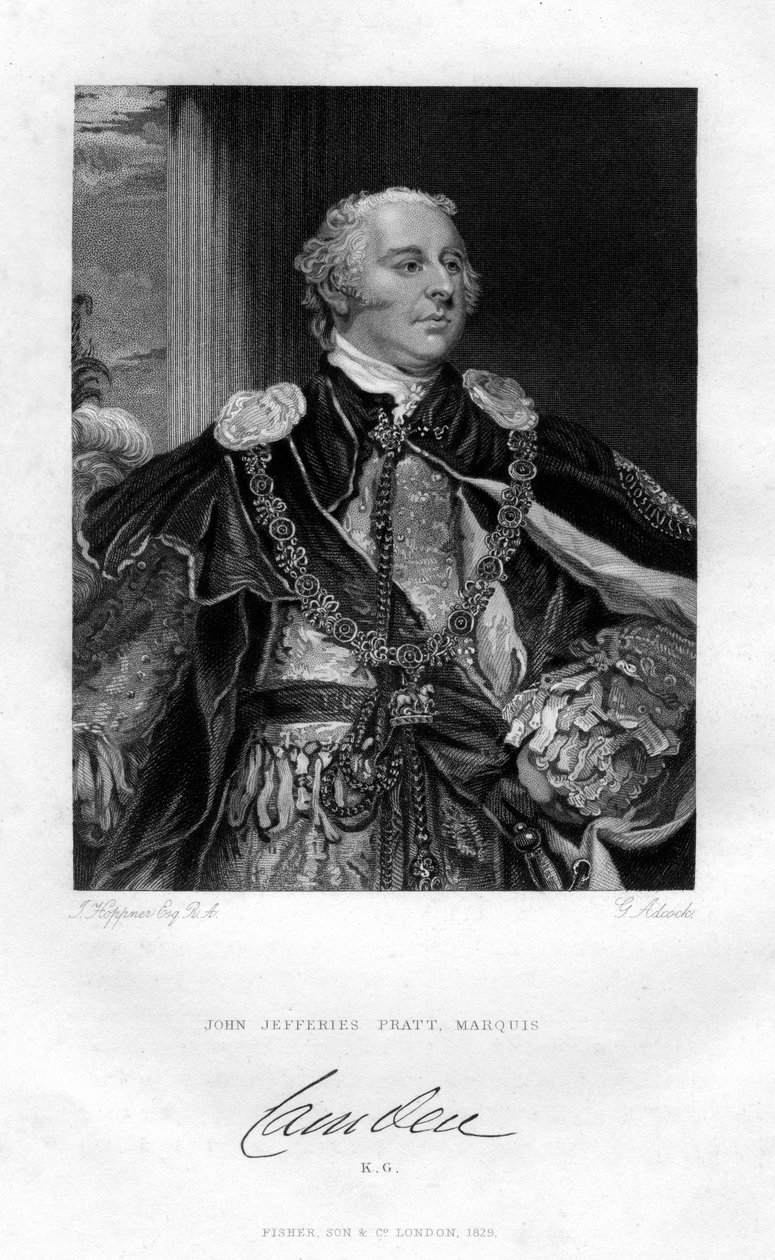 John Jeffreys Pratt, 1er Marqués de Camden, 1829 de G. H. Adcock
