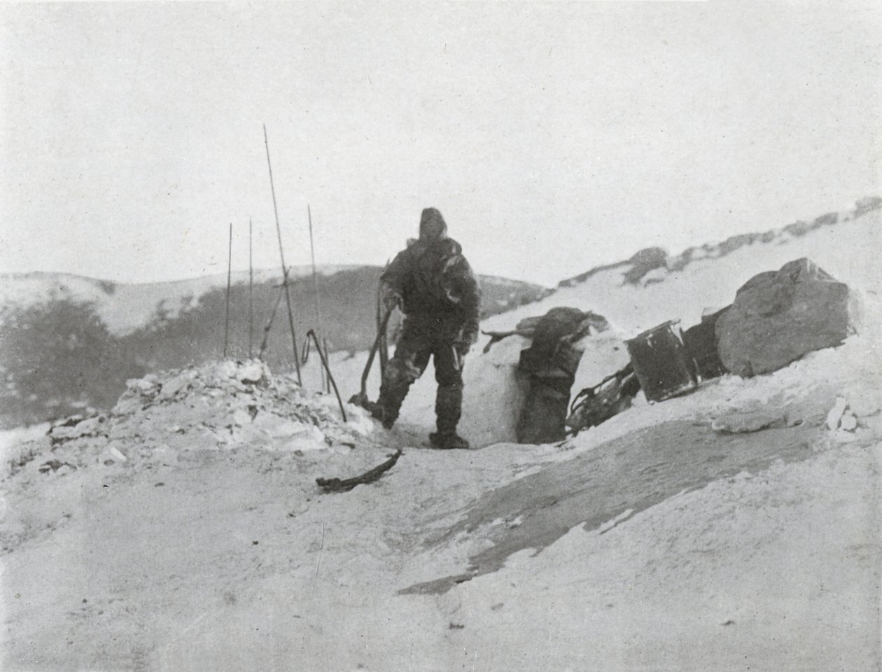 Browning en la Puerta del Igloo, 1912, 1913 de G. Murray Levick