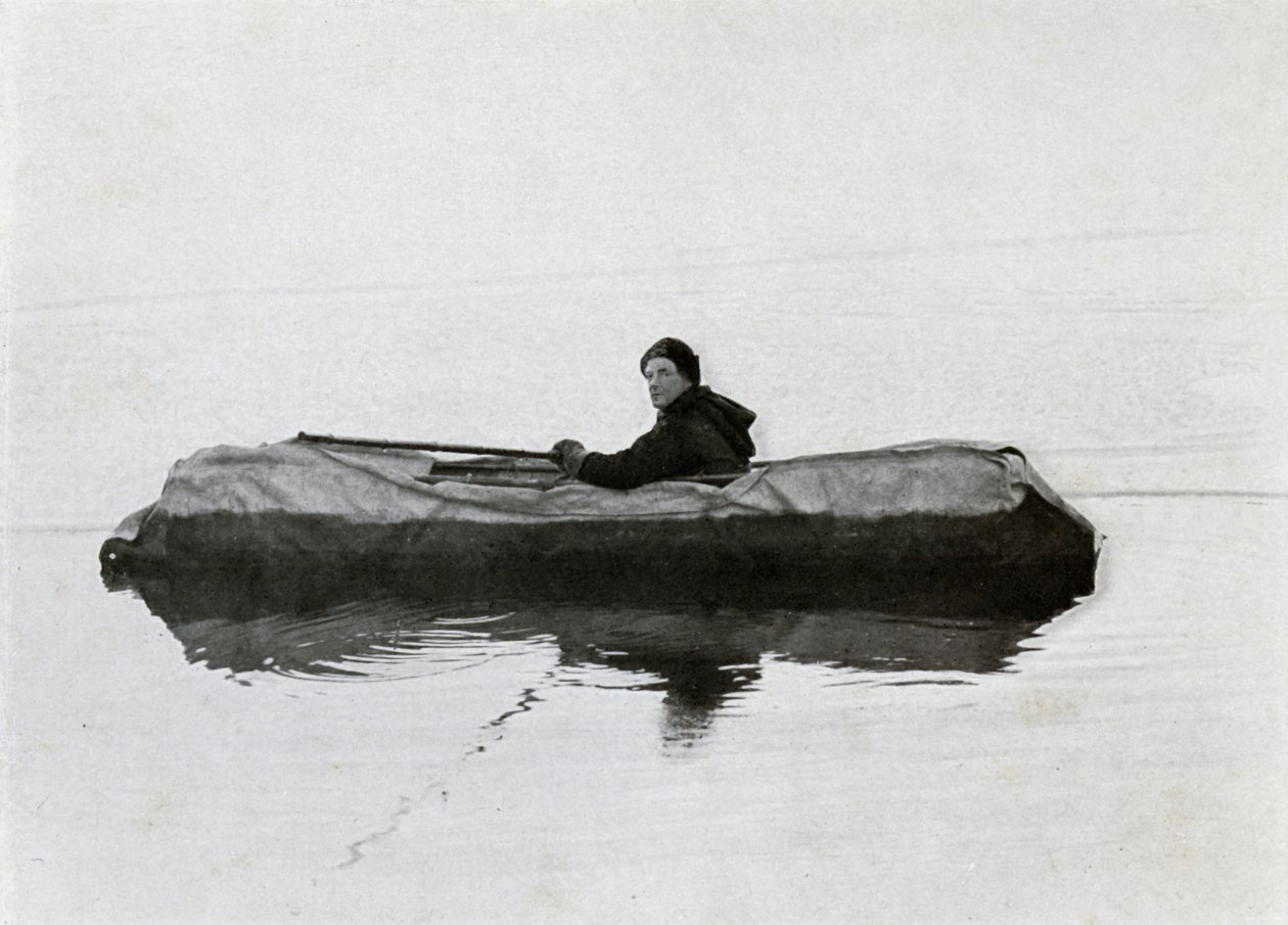 Campbell Flotando en un Kayak, 1911, 1913 de G. Murray Levick