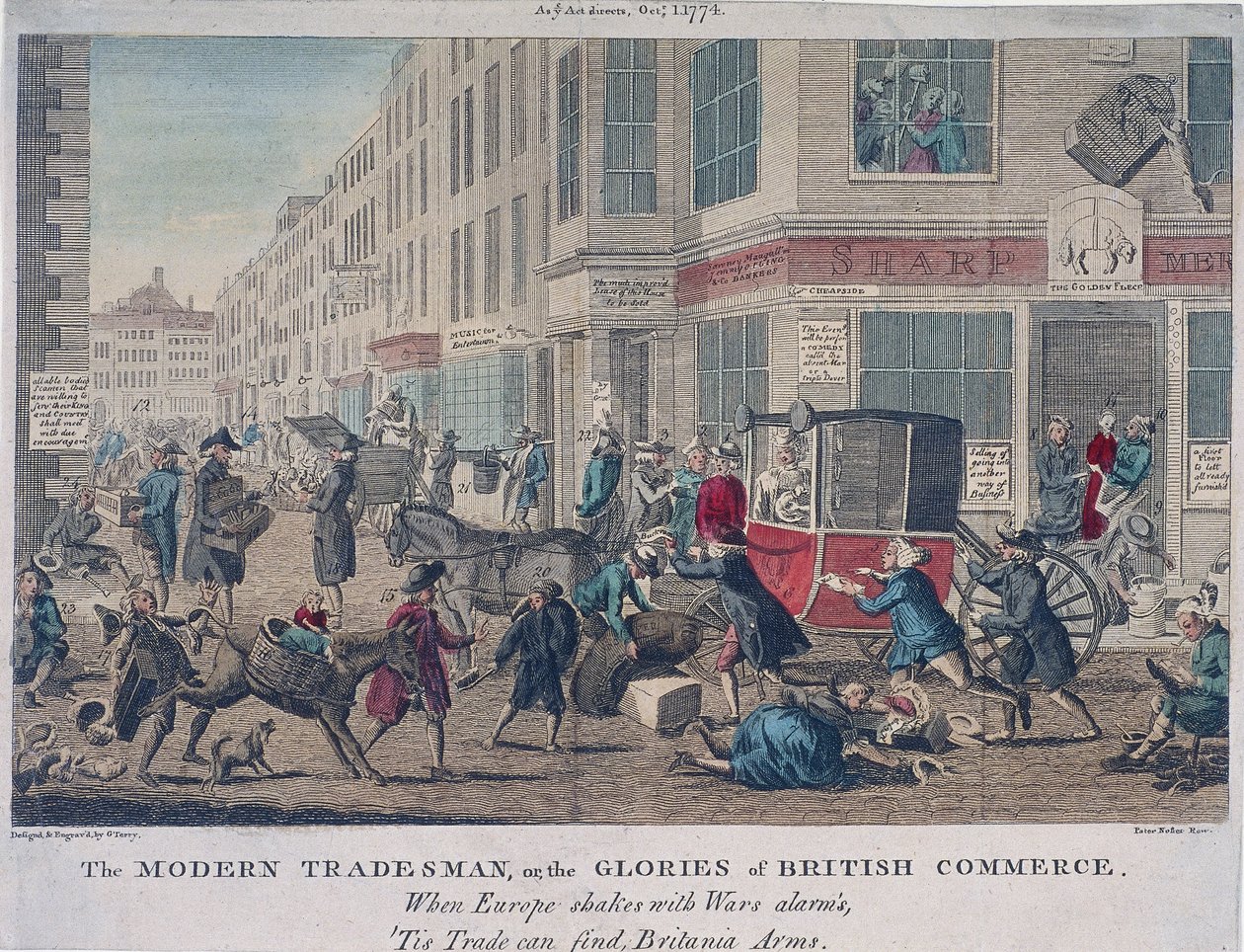 El comerciante moderno, o las glorias del comercio británico, 1774 de G Terry