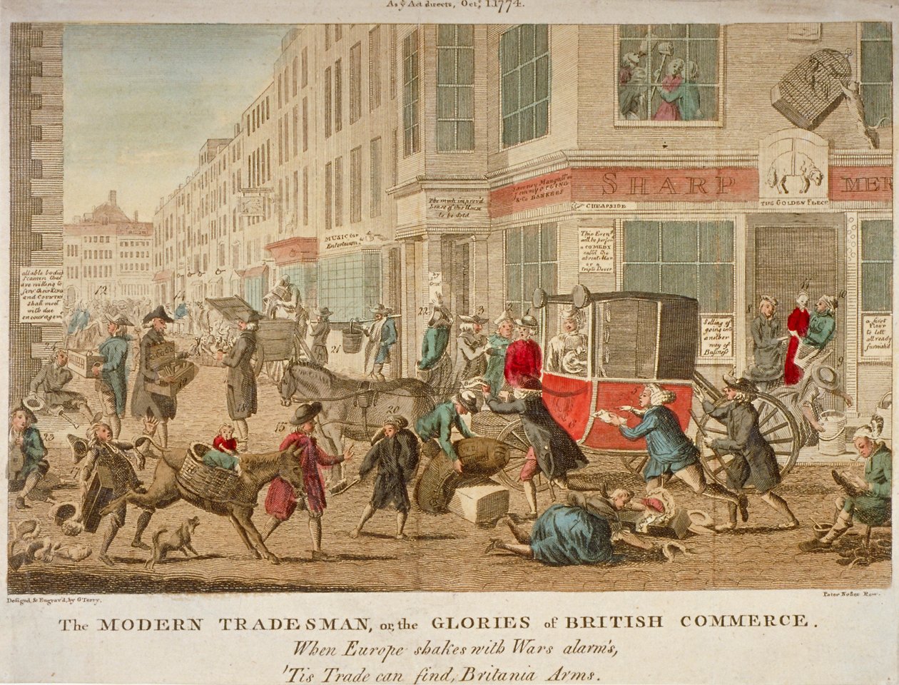 El comerciante moderno, o las glorias del comercio británico, 1774 de G Terry