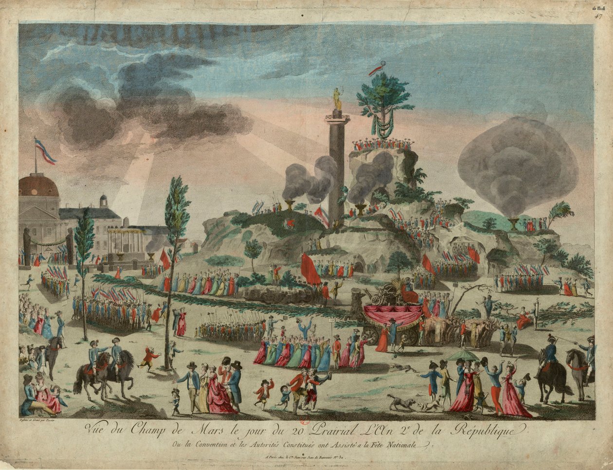 El Festival del Ser Supremo en el Campo de Marte, 8 de junio de 1794, 1794 de G. Texier