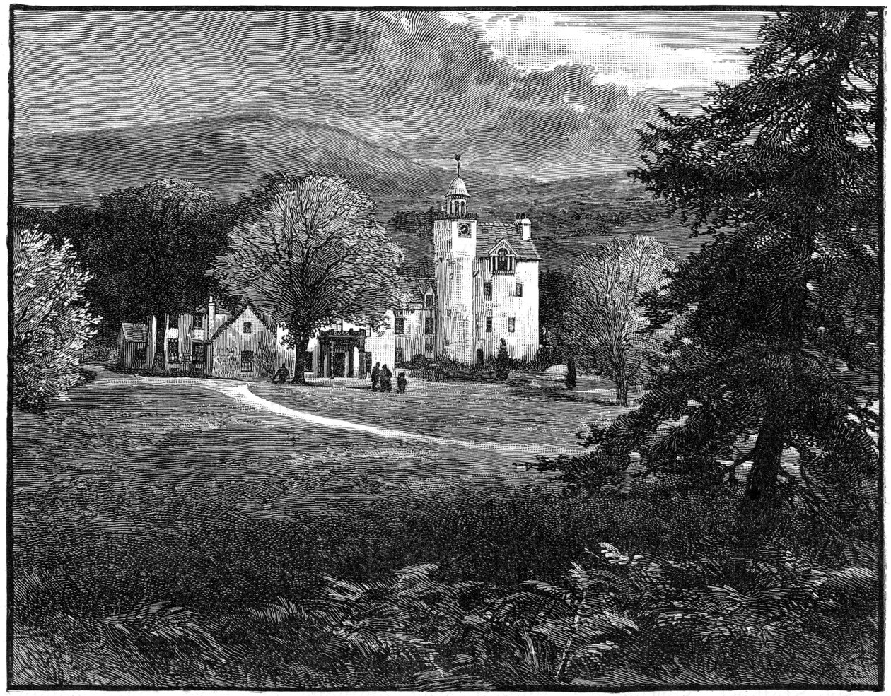 Castillo de Abergeldie, Aberdeenshire, Escocia, 1900 de G. W. Wilson and Company