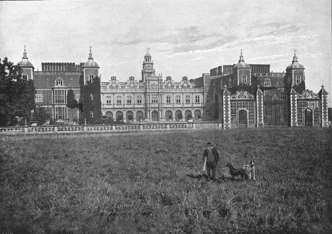 Hatfield House, fachada sur, c. 1900 de G. W. Wilson and Company