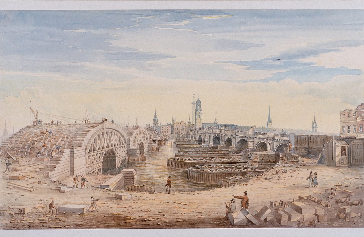 Puente de Londres viejo y nuevo, Londres de G Yates