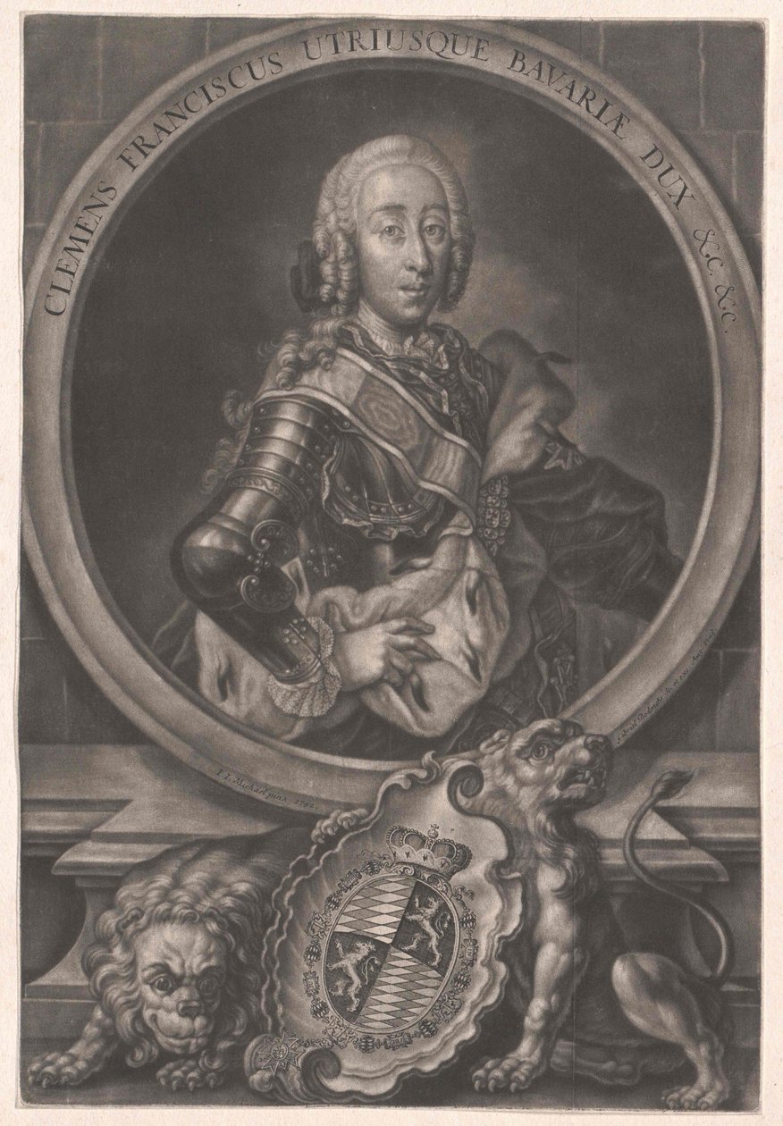 Retrato del Duque Clemente Francisco de Baviera (1722-1770) de Gabriel Bodenehr the Younger