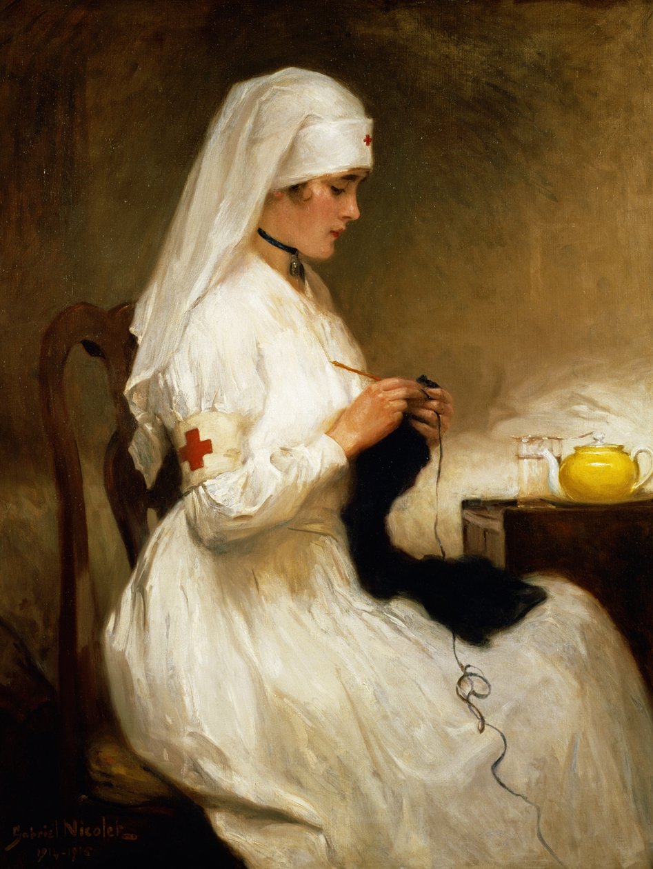 Retrato de una enfermera de la Cruz Roja de Gabriel Emile Niscolet