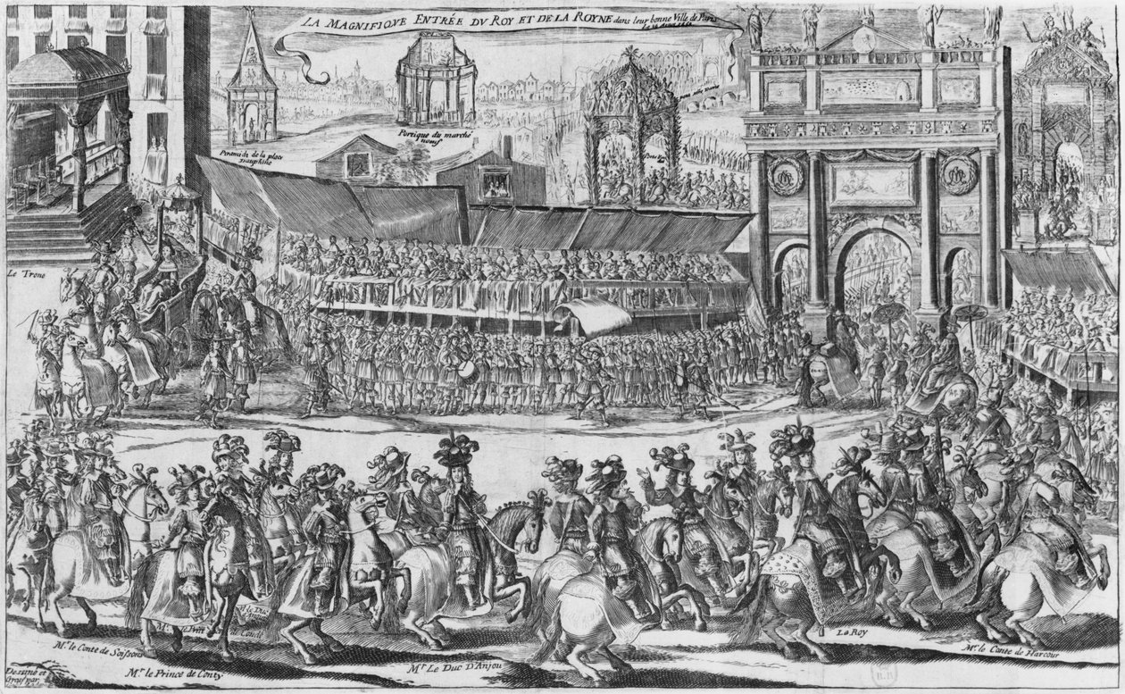 La Entrada de Luis XIV y María Teresa de Austria en París el 26 de agosto de 1660 de Gabriel Ladame