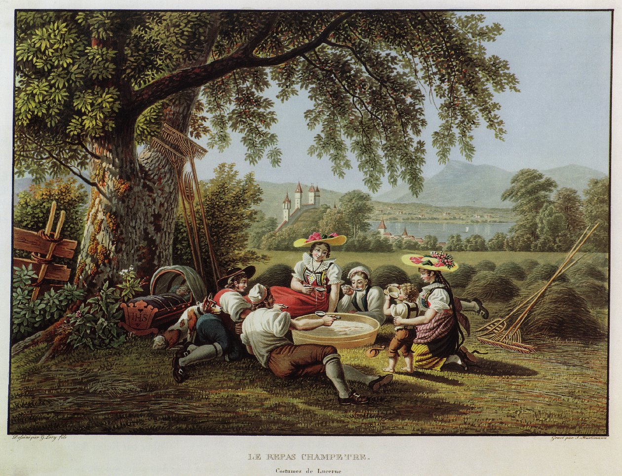 La comida en el campo de Mathias Gabriel Lory