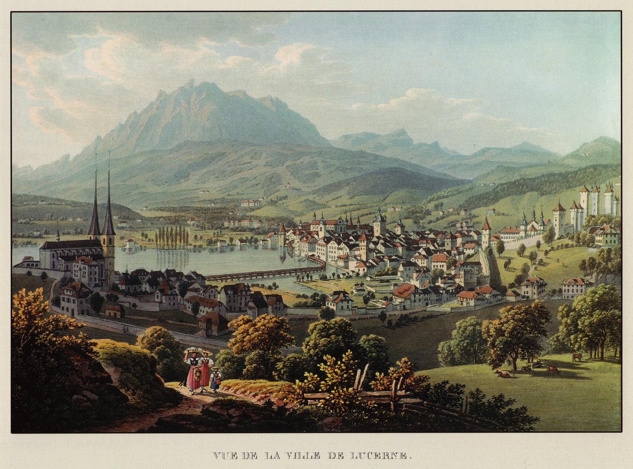 Vista de la ciudad de Lucerna de Gabriel Ludwig Lori