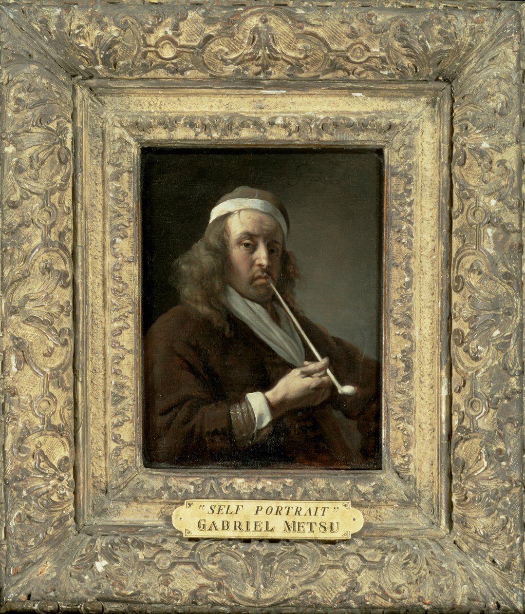 Retrato de un hombre, se dice que es el artista de Gabriel Metsu
