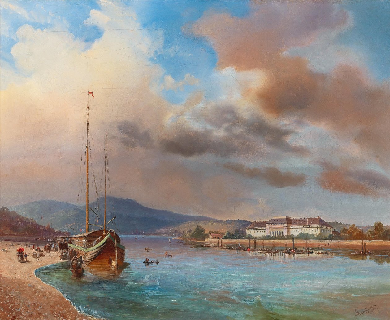Escena de Coblenza en el Rin de Gabriel Stransky