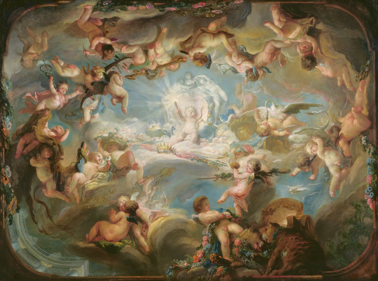 El triunfo de Cupido sobre todos los dioses, 1752 de Gabriel de Saint Aubin