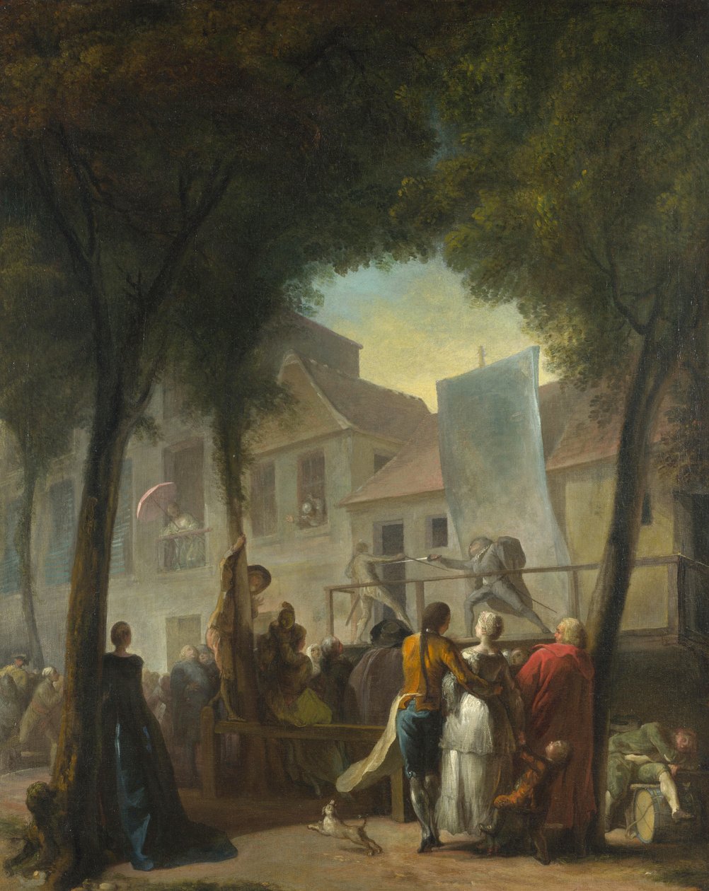 Un espectáculo callejero en París, 1760 de Gabriel de Saint Aubin