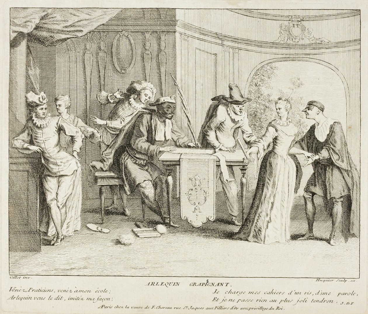 Placa del Livre de Scènes Comiques de Gabriel Huquier