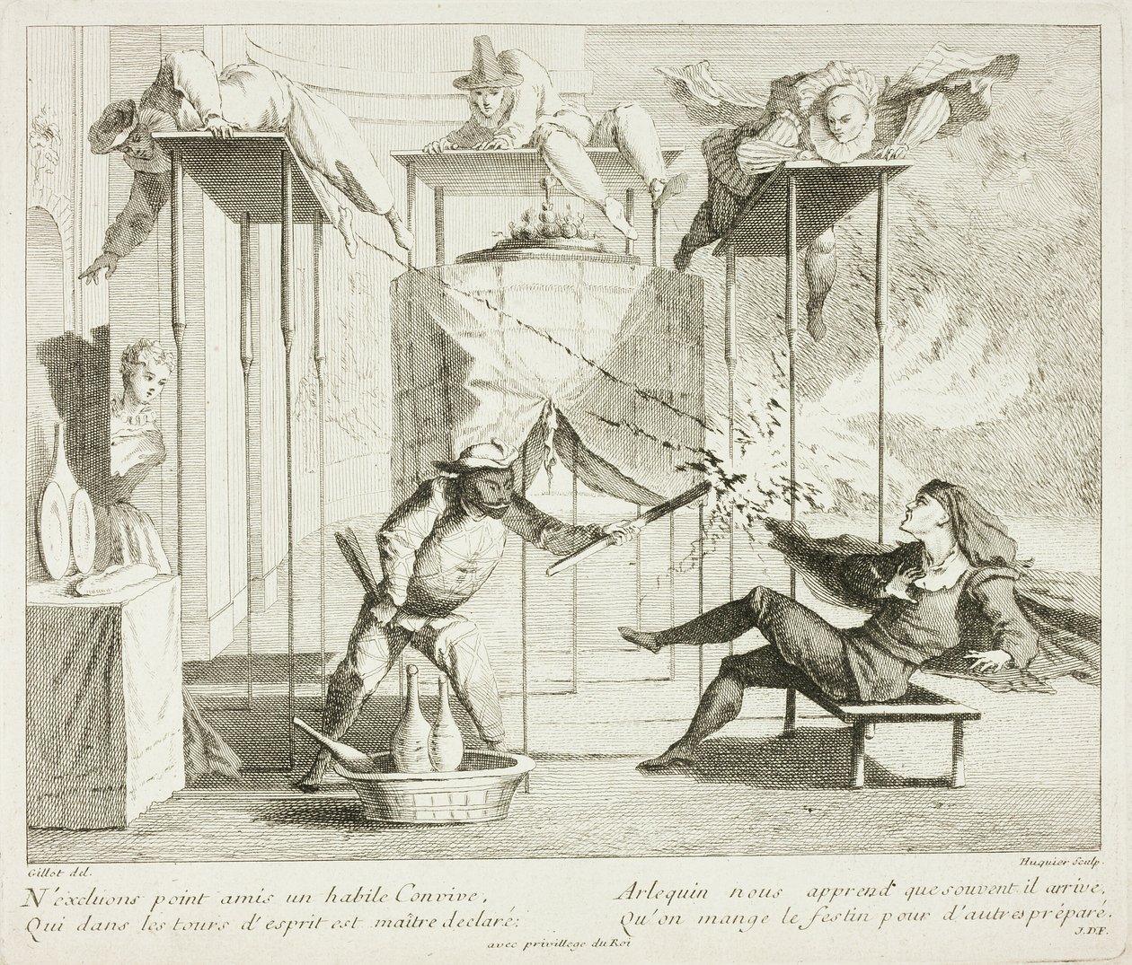 Placa del Livre de Scènes Comiques de Gabriel Huquier