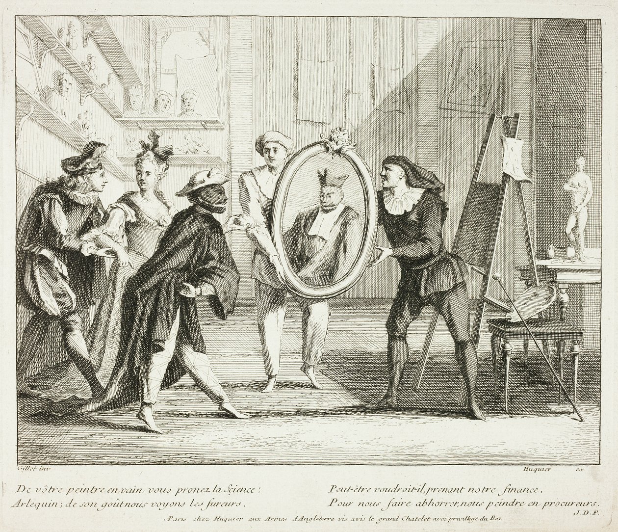 Placa del Livre de Scènes Comiques de Gabriel Huquier