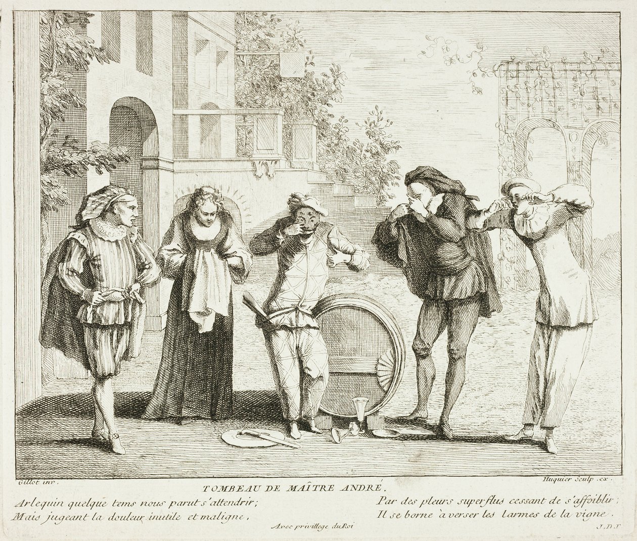 Placa del Livre de Scènes Comiques de Gabriel Huquier