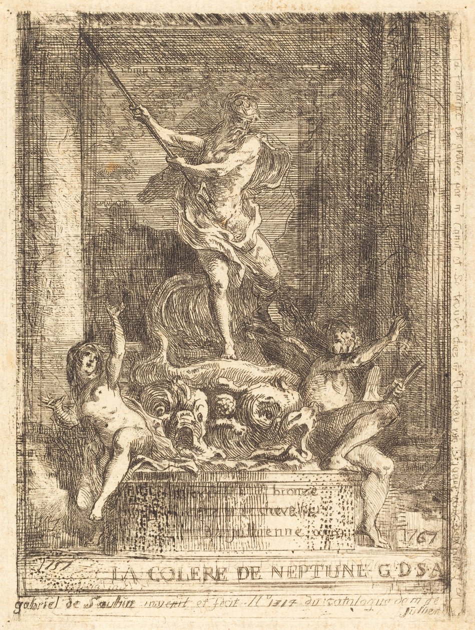 La cólera de Neptuno de Gabriel Jacques de Saint Aubin