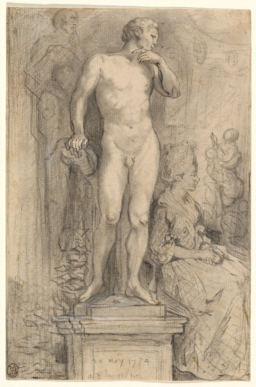 Encuentro en el Palais Royal de Gabriel Jacques de Saint Aubin