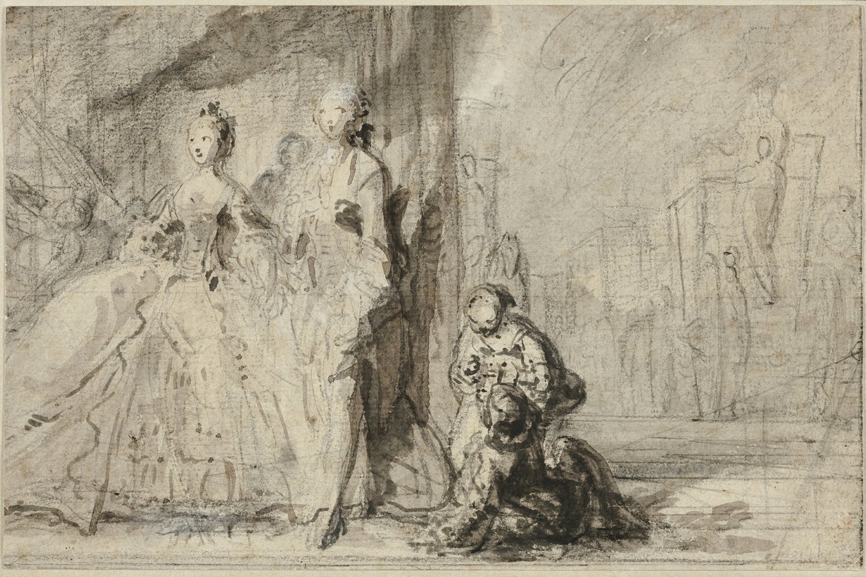 El Paseo en el Bulevar de Gabriel Jacques de Saint Aubin