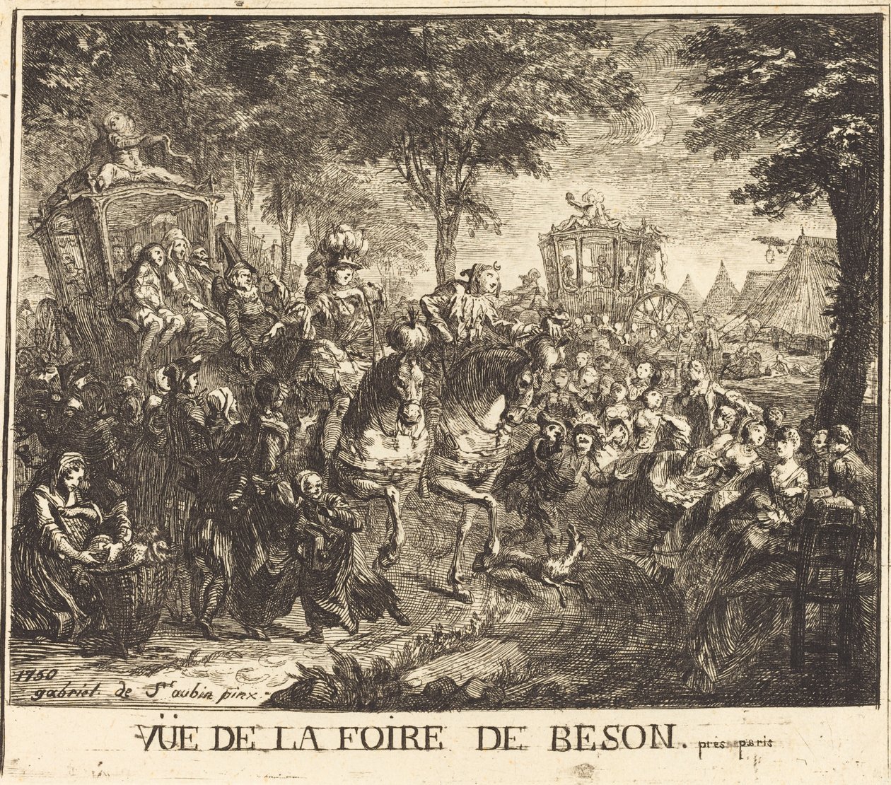 Vista de la feria de Beson de Gabriel Jacques de Saint Aubin