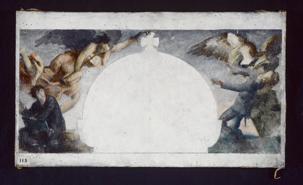 Boceto para pintar el monumento a los muertos de la guerra de 1870 en el Liceo Chaptal, hacia 1879 (óleo sobre lienzo) de Gabriel Joseph Marie Augustin Ferrier