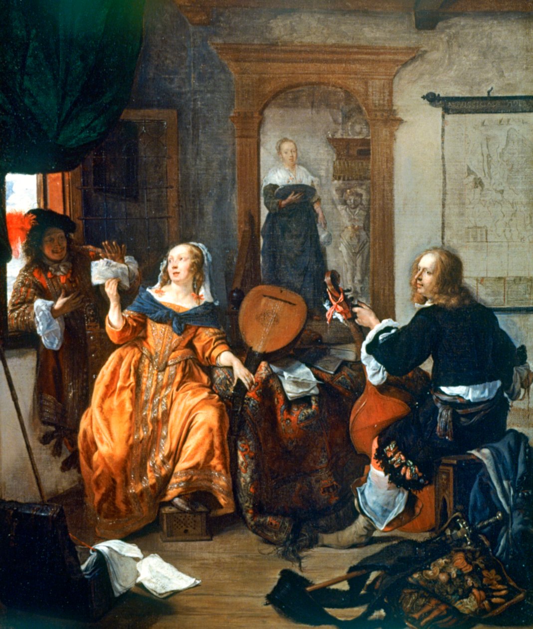 Una fiesta musical, 1659 de Gabriel Metsu