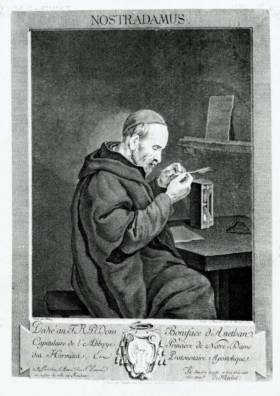 Retrato de Michel Nostradamus grabado por Christian von Mechel, 1762 de Gabriel Metsu