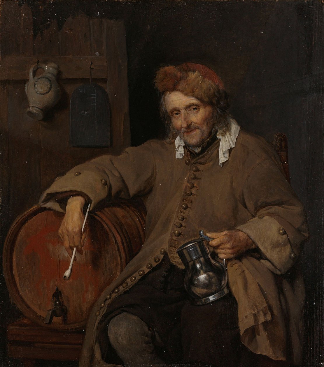 El viejo bebedor, c.1661-3 de Gabriel Metsu