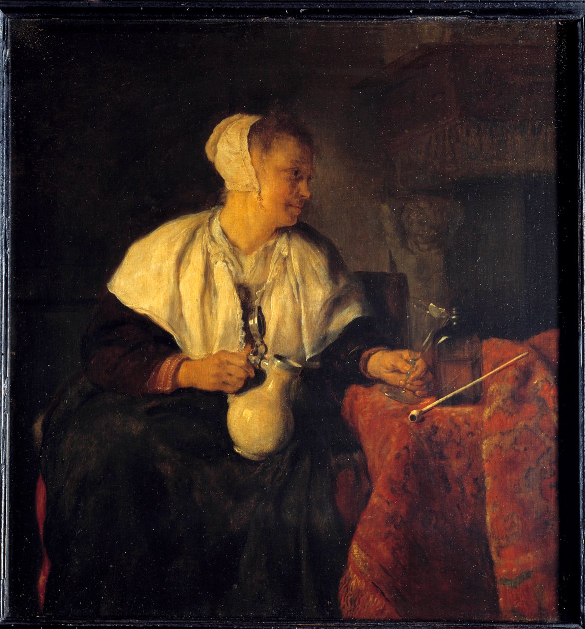 El ribotter. Pintura de Gabriel Metsu (1629 - 1667) de Gabriel Metsu