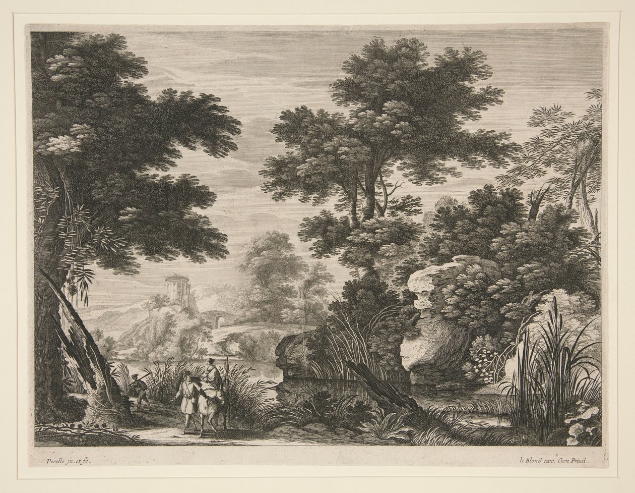 Paisaje con la Huida a Egipto de Gabriel Perelle