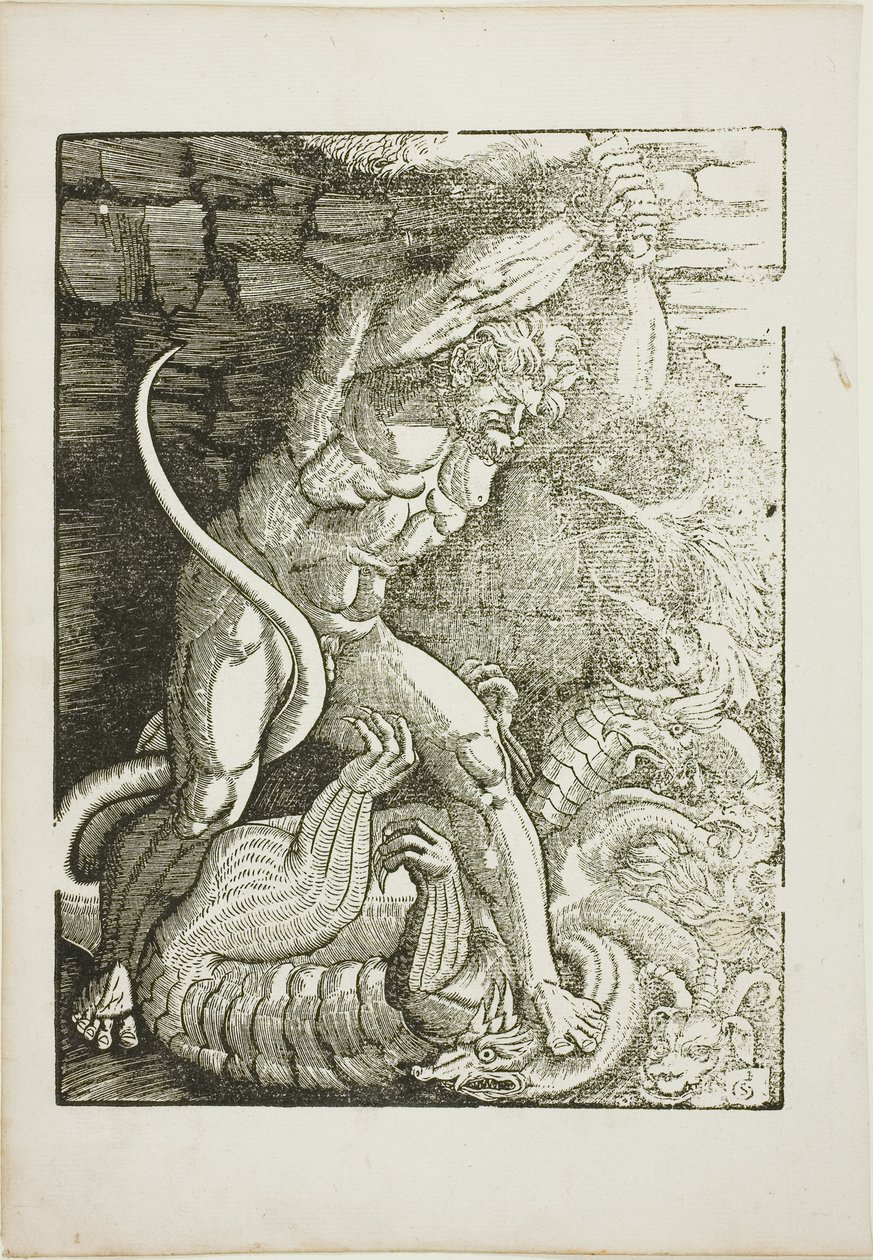 Hércules matando a la Hidra de Lerna, de Escenas de la vida de Hércules de Gabriel Salmon