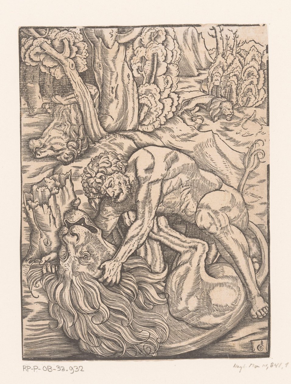 Hércules en batalla con el león de Nemea
Trabajos de Hércules (título de la serie) de Gabriel Salmon