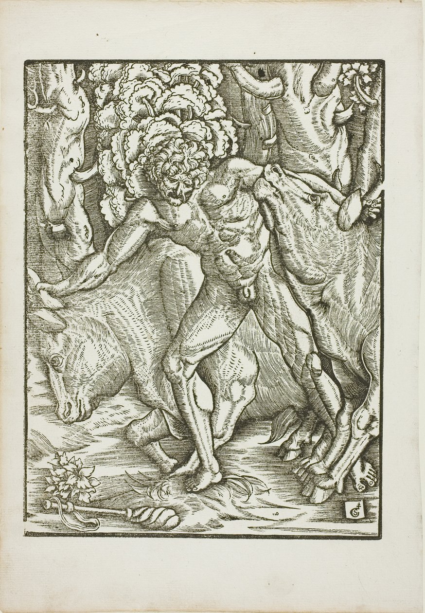 Los trabajos de Hércules: Captura de los bueyes de Geryones en Erythia de Gabriel Salmon