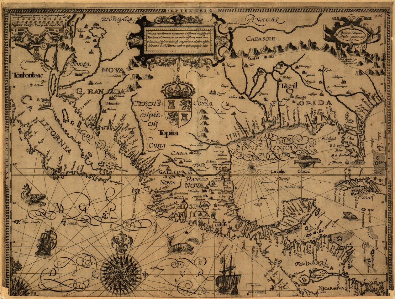 Nova et rece terraum et regnorum Californae, nouae Hispaiae Mexicanae, et Peruviae de Gabriel Tatton