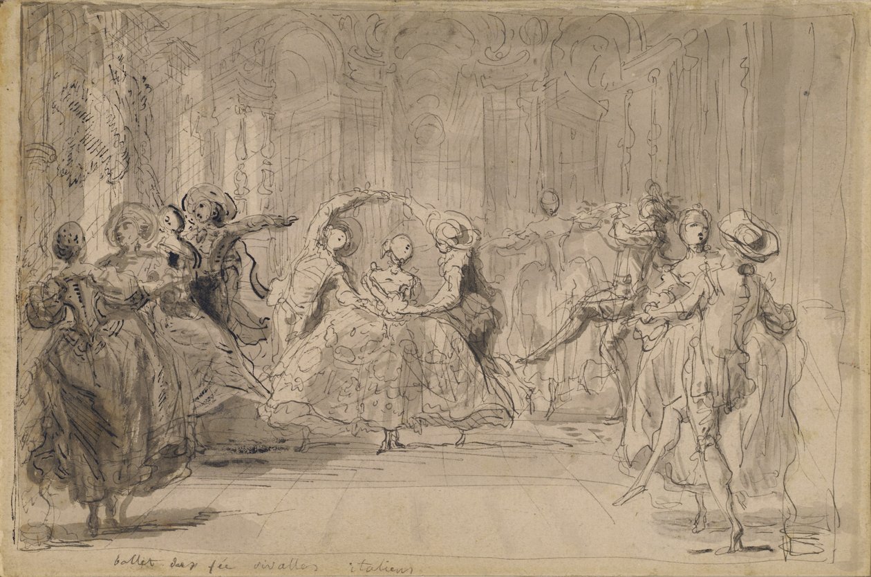 Ballet de Las hadas rivales de Gabriel de Saint-Aubin