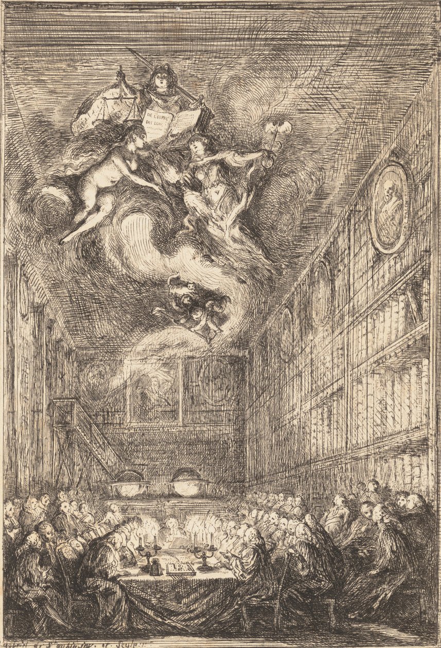 Una conferencia de abogados, 1776 de Gabriel de Saint Aubin