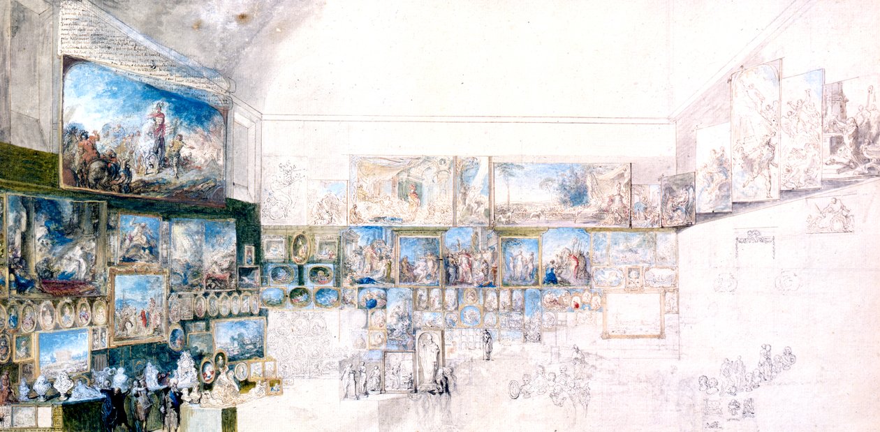 Gabinete de dibujos, c1744-1780 de Gabriel de Saint Aubin