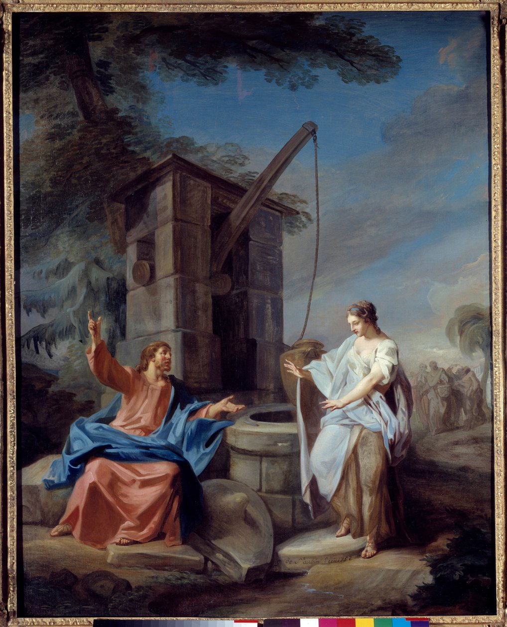 Cristo y la samaritana de Gabriel de Saint Aubin