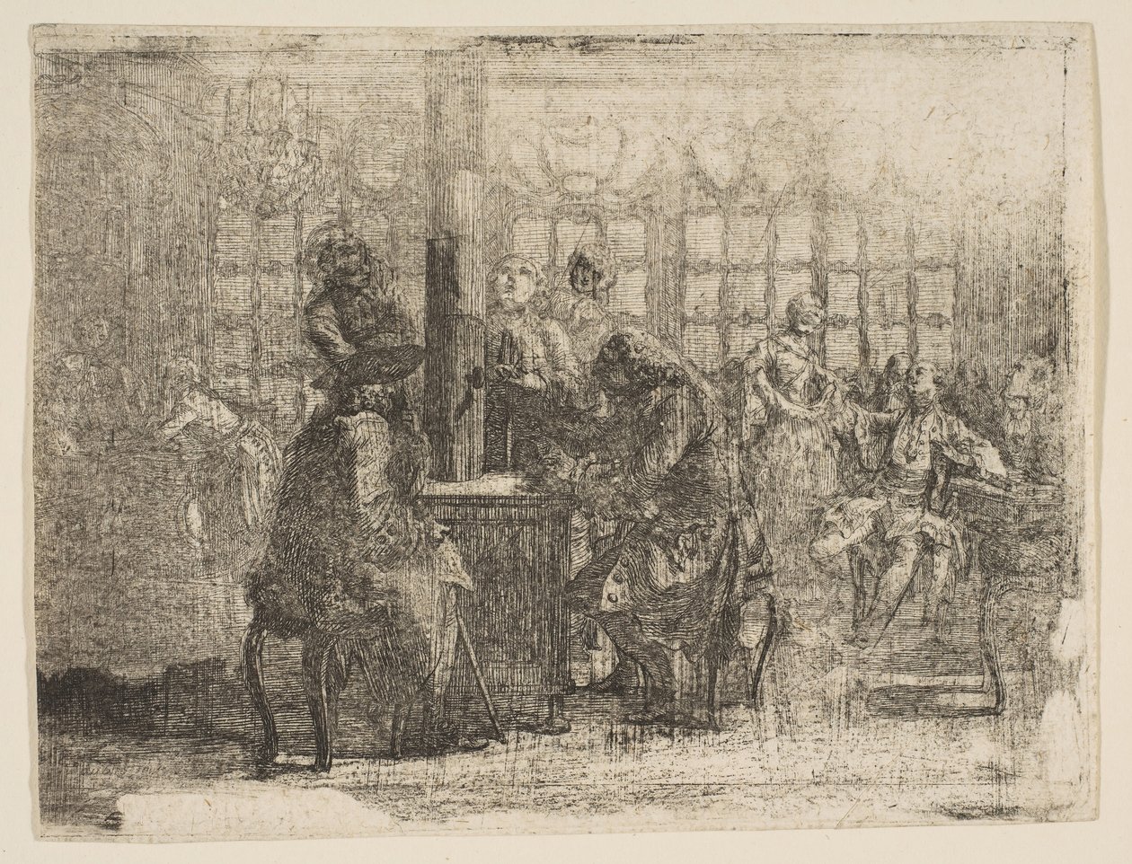 Les Nouvellistes, 1752 de Gabriel de Saint Aubin