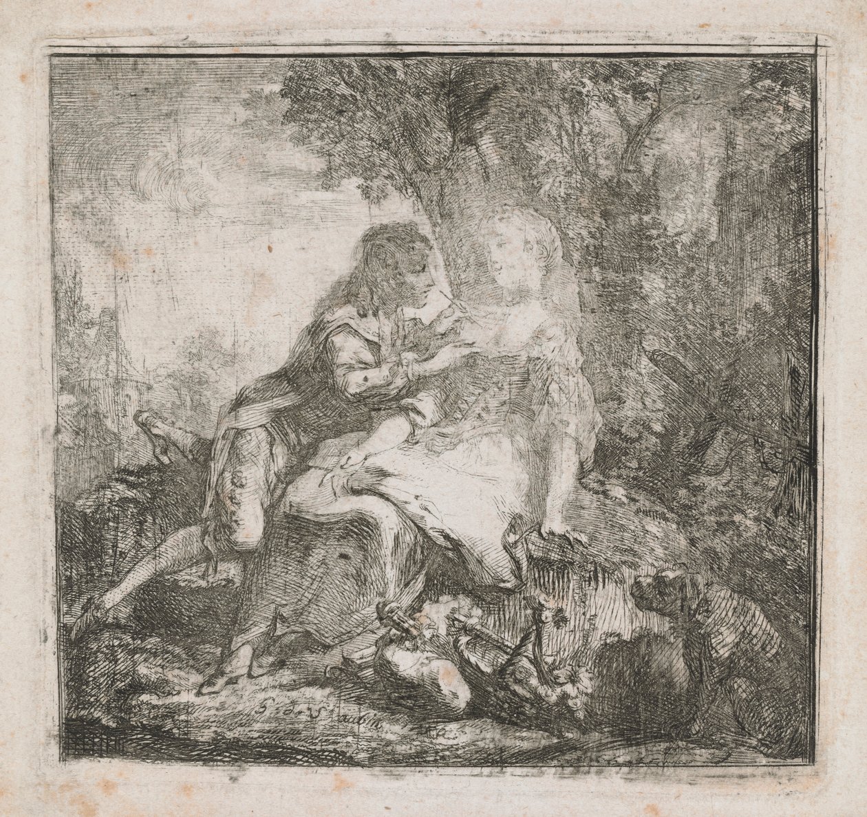 los dos amantes de Gabriel de Saint Aubin