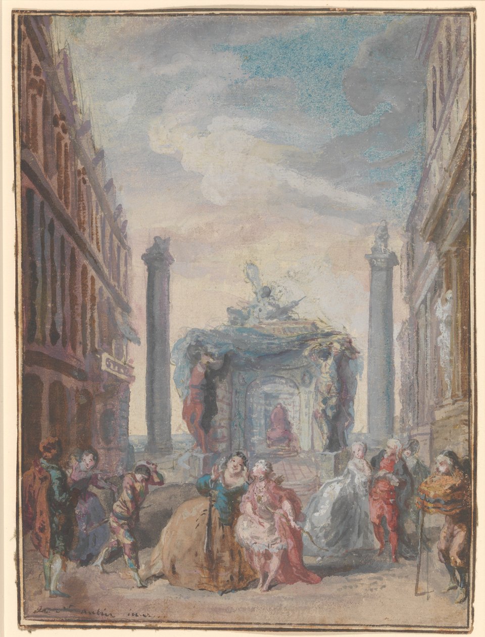 Les fêtes vénitiennes, después de 1759 de Gabriel de Saint Aubin