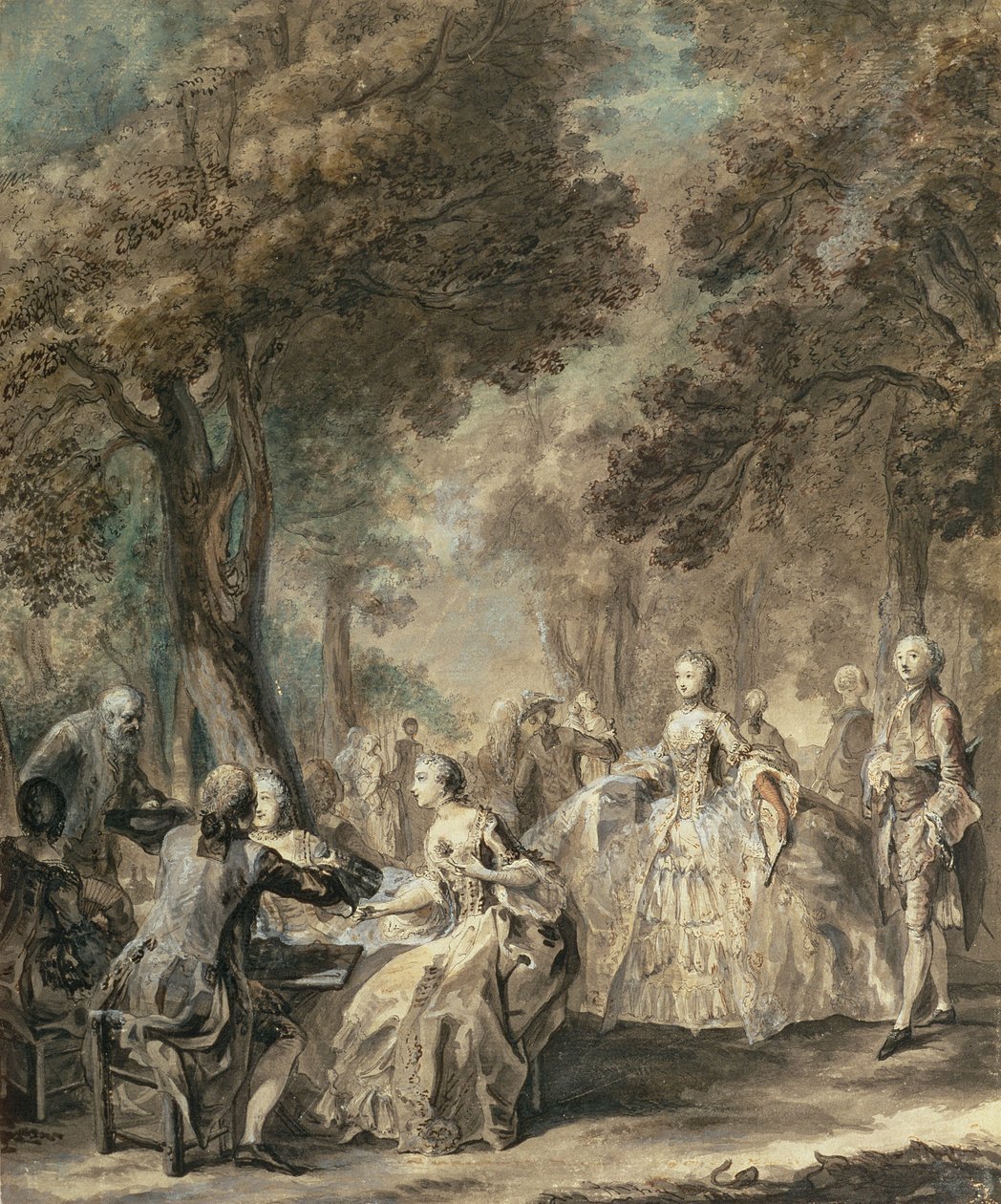 Parisienses de paseo, 1760-1 de Gabriel de Saint Aubin