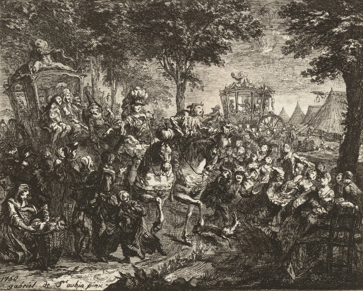 Vista de la Feria de Beson, 1750 de Gabriel de Saint Aubin