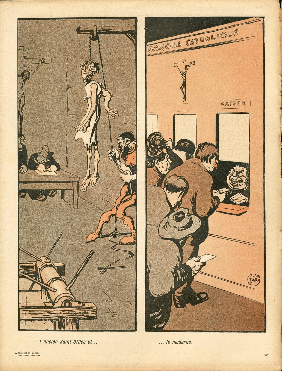 The Butter Plate, número 242, satírico en color de Gabriele Galantara