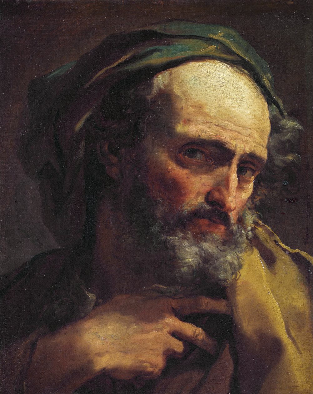 Estudio de un hombre con barba de Gaetano Gandolfi