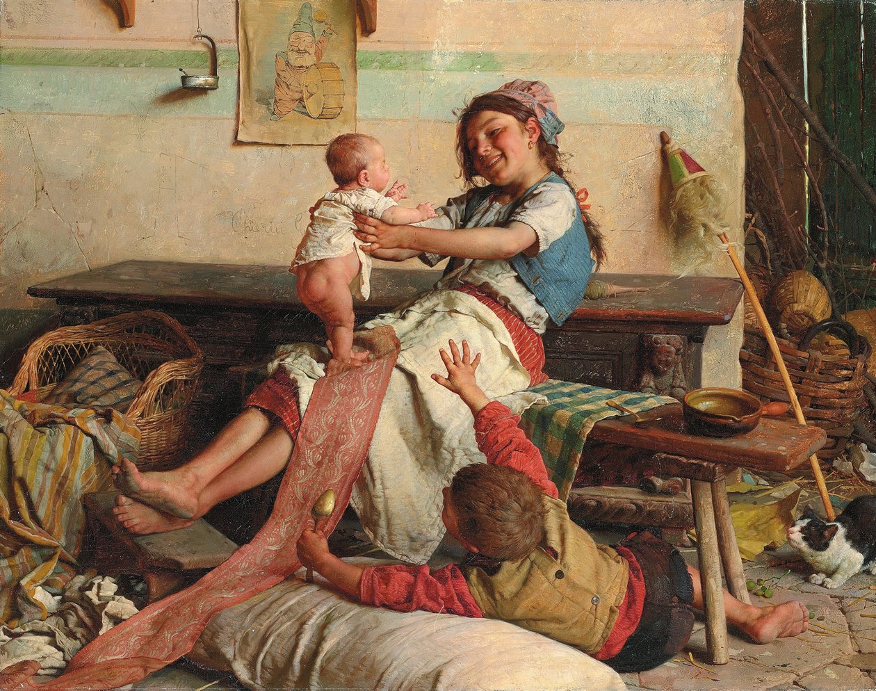Afecto fraternal, c. 1900 de Gaetano Chierici